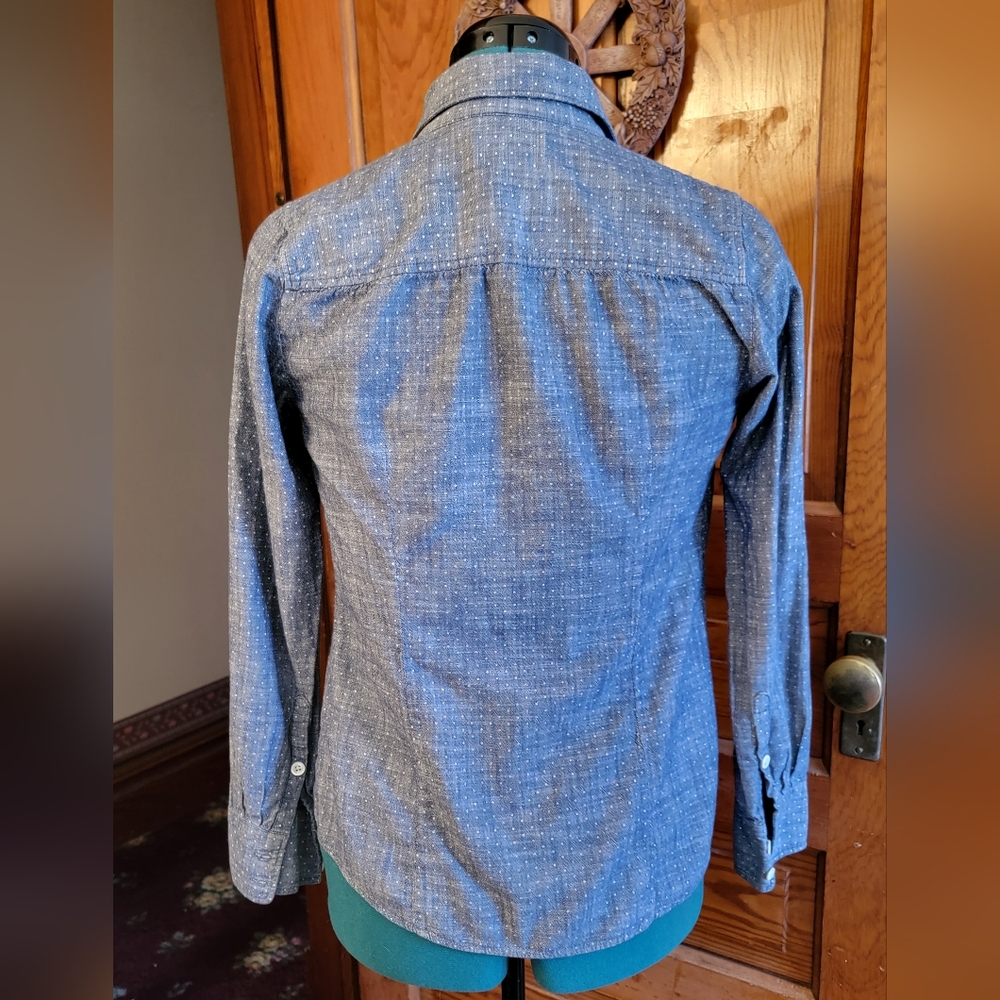 J. Crew Navy Button Down Shirt Size 0